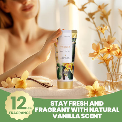 Gifts for Women, Spa Luxetique Spa Gift Baskets for Women, 8 Pcs Vanilla Bath Gift Sets, Vanilla Gift Baskets, Valentine's Day Gifts