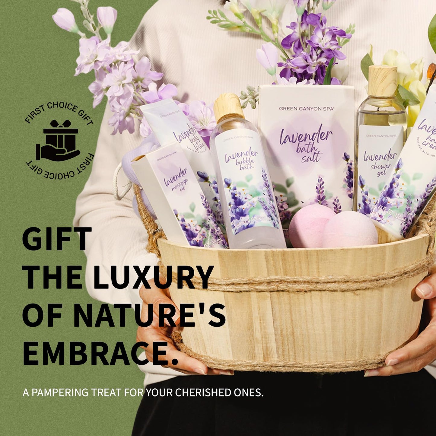 Set de Spa Lavanda Deluxe - 11 Piezas con Aceite Esencial