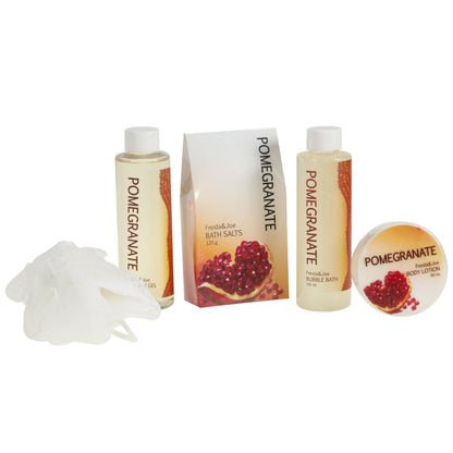 Set de Spa Granada Roja - 5 Piezas | Cesta de Baño Premium